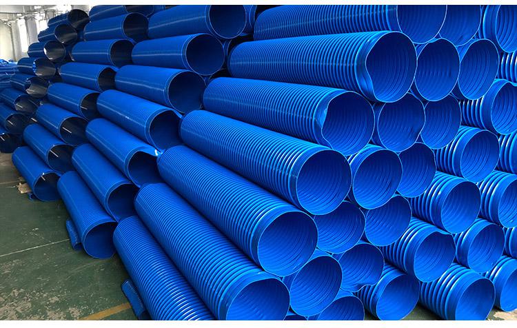 下水道波纹管排污管蓝色pvc橡胶伸缩软管工业吸尘管大小口径波纹管