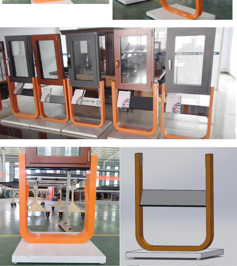 断桥门窗样品展架门窗展示架门窗店展架断桥铝门窗展架铝木全黑展示架