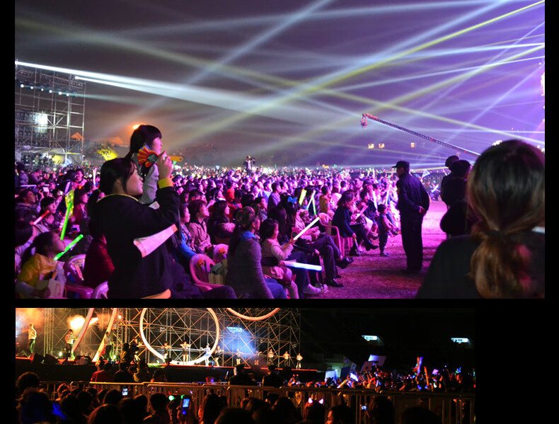 可狄发光电子荧光棒大号晚会演唱会道具七彩闪光儿童夜光莹光棒银光棒