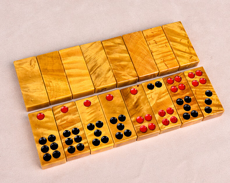 后唐红木牌九礼盒实木牌九成人家用手搓棋牌 血檀牌九手提盒套装