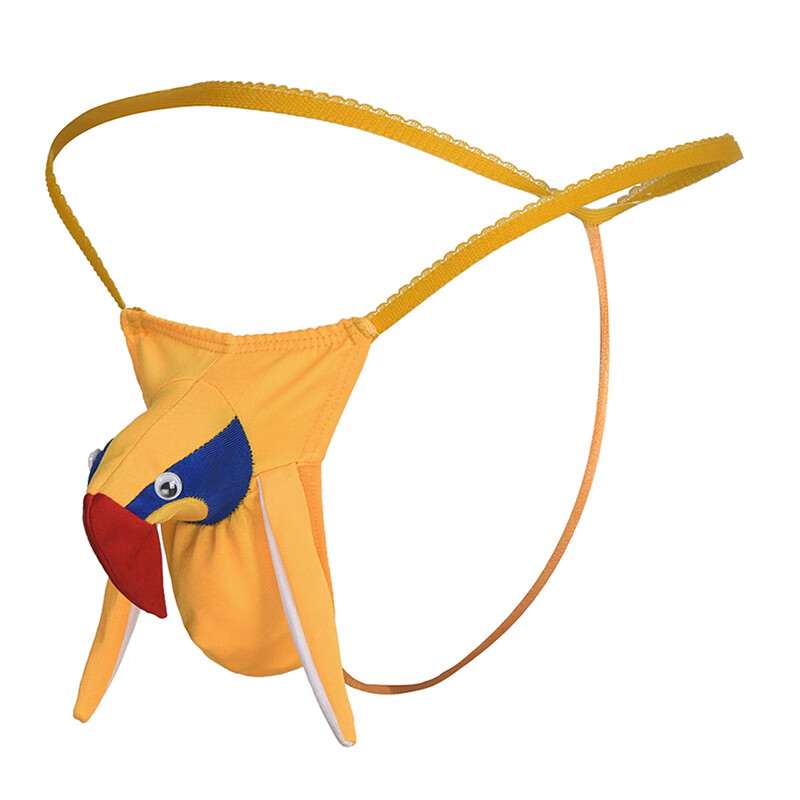 取悦男士性感内裤带套丁字裤角色扮演卡通创意搞笑情趣内裤鸟头t裤