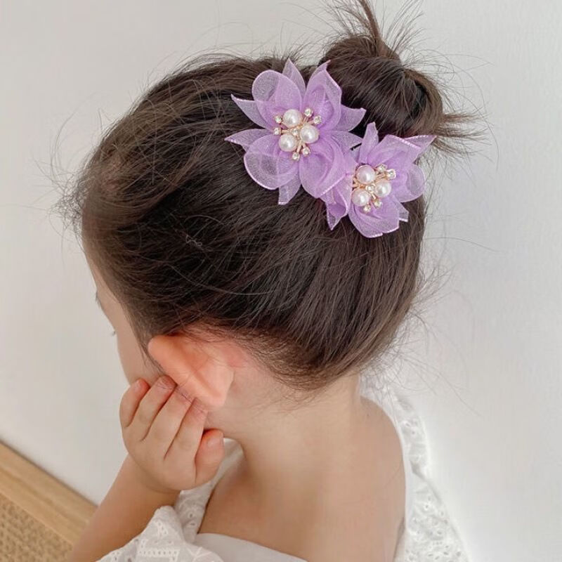 militu女童丸子头盘发器头花小女孩不伤发头饰懒人编发神器发圈儿童