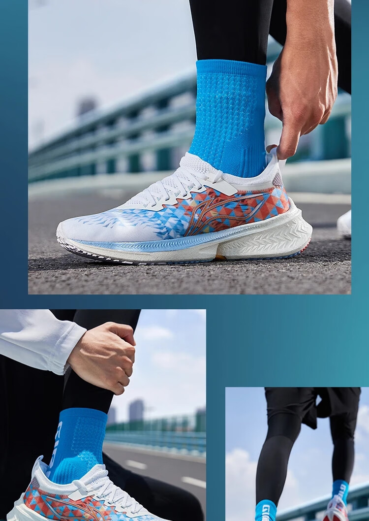 李宁竞速跑鞋新款飞电discovery男子一体织回弹稳定支竞速跑鞋 黑色