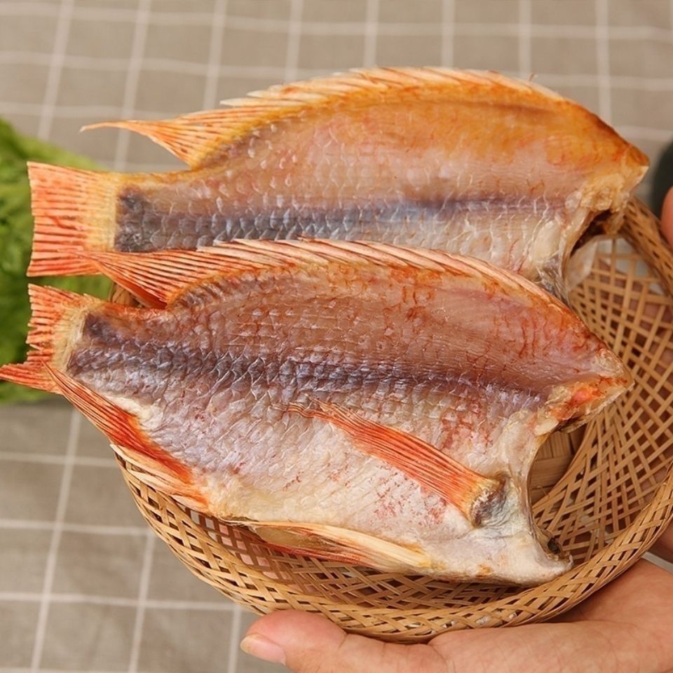 广东特产红鱼深海鱼干淡晒鱼干去头去肚海鱼红立鱼生晒海鲜干货12斤2