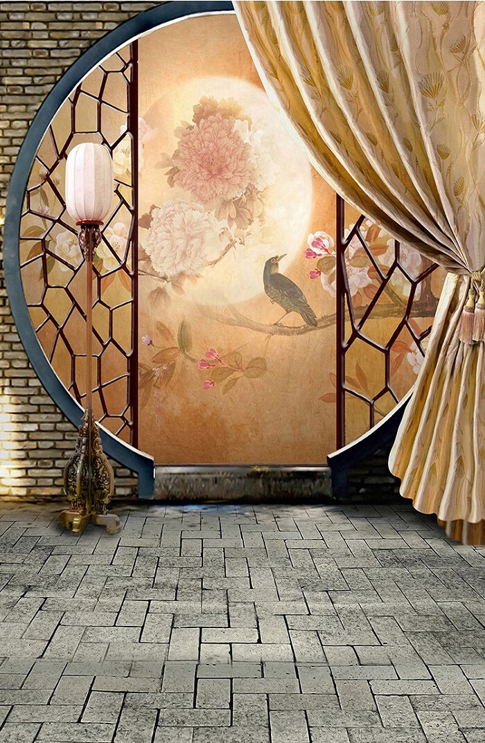 古装拍照背景布 古装背景墙直播背景布古装拍照背景布摄影背景布