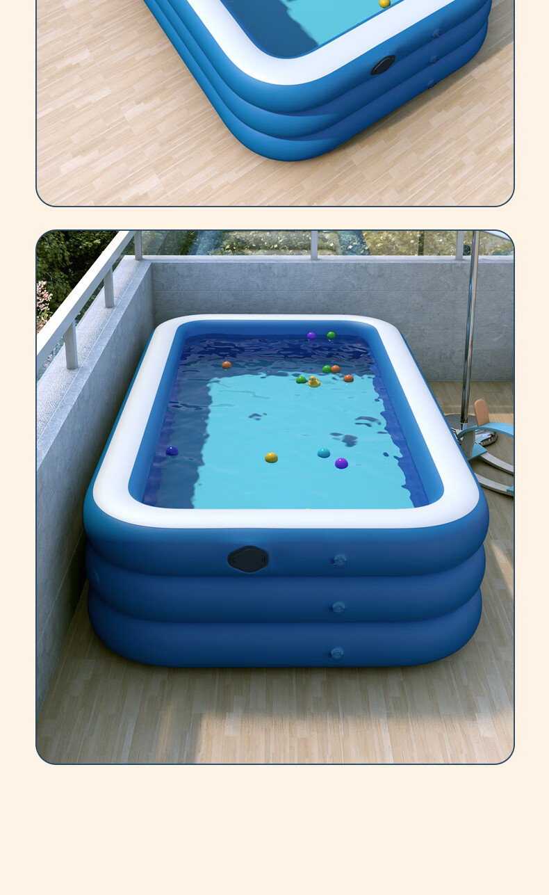 家用游泳池儿童带滑滑梯儿童游泳池家用婴儿大人充气滑滑梯水池小孩