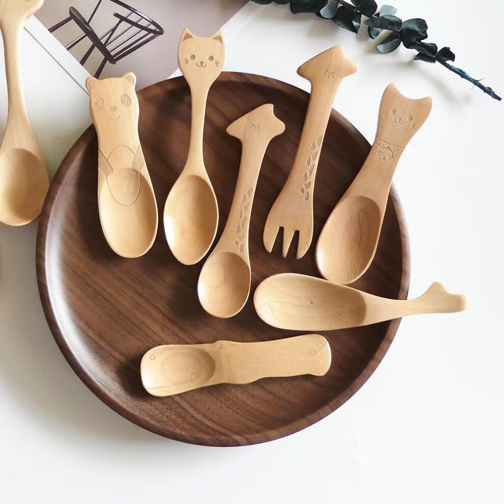 木勺子小小木勺宝宝奶粉勺茶叶勺迷你木勺子调味品勺咖啡豆勺子粉末勺