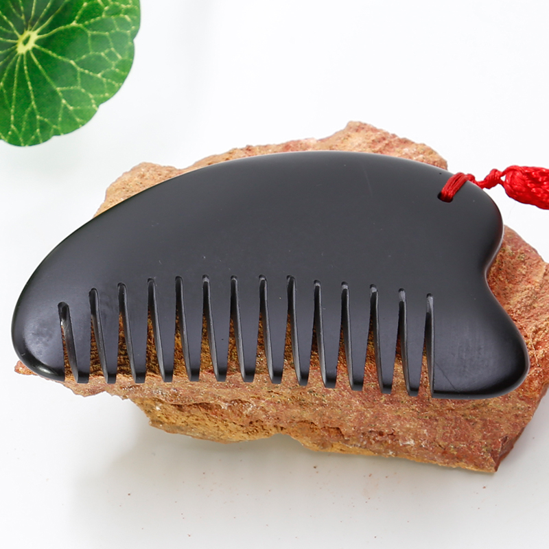 正宗石砭能量梳子 超值三角梳子三件套 板刮痧头疗按摩经络疏通 三角