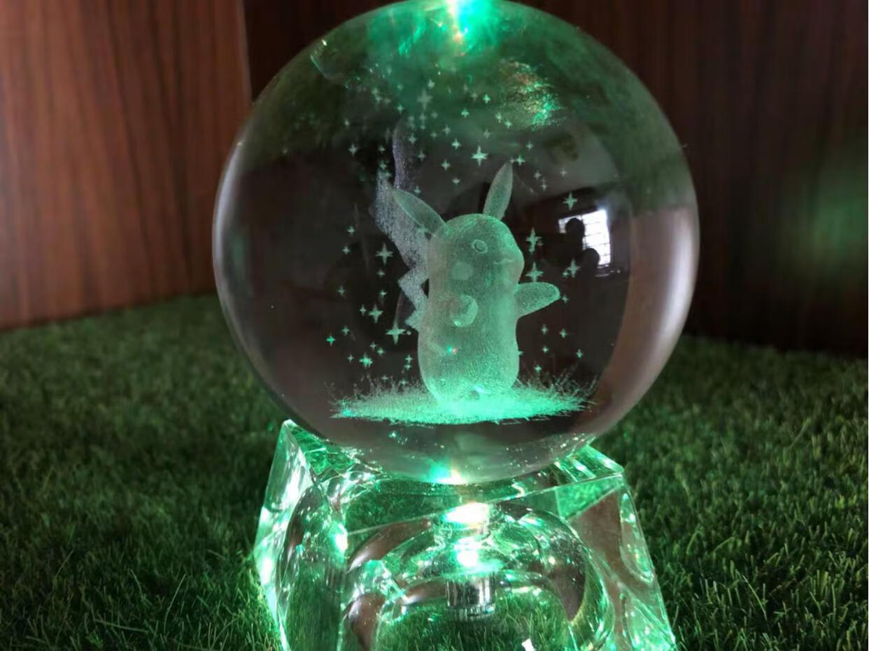神奇3d立体水晶球宠物精灵球口袋妖怪超梦梦幻宝可梦男孩玩具流彗耿鬼