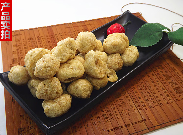 潮汕特产鱼丸南塘炸鱼丸油炸酥脆手工鱼丸鱼圆即食零 500g【图片 价格