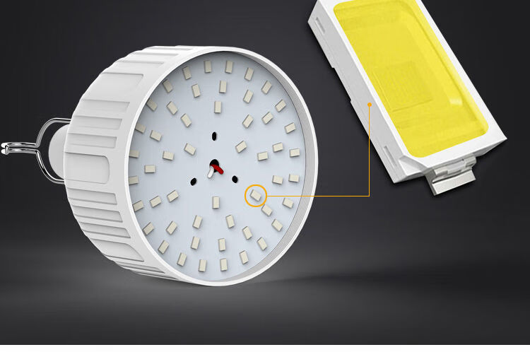 声控超亮led无线充电灯泡楼道家用节能灯夜市摆摊户外露营帐逢灯98o瓦