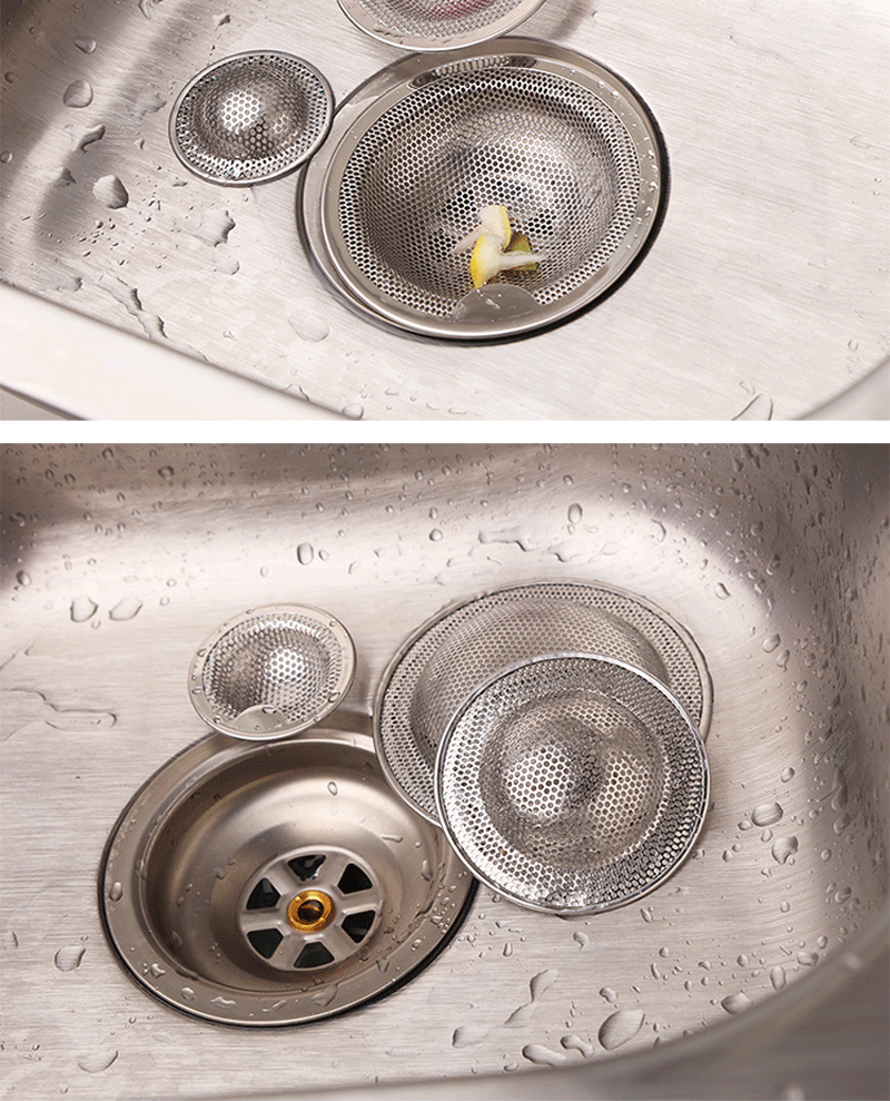 家柏饰厨房水槽过滤器下水道不锈钢过滤网洗菜盆过滤器水池排水口过滤