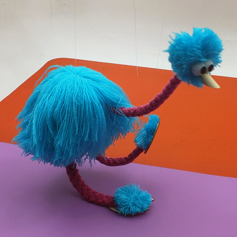 万代网红抖音提线木偶鸵鸟搞笑创意拉线木偶娃娃新奇特玩具提线木玩偶