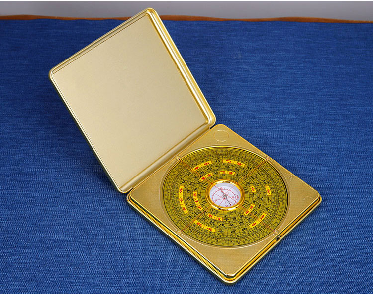 罗盘高精度三元三合综合盘随身携带带盖小罗盘仪罗盘风水专业 高精度