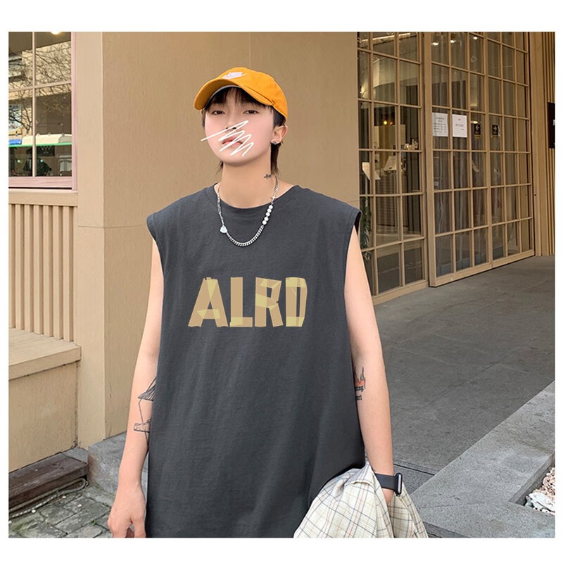 tyhk字母运动坎肩小背心男2022夏季薄款外穿百搭叠穿美式篮球无袖背心