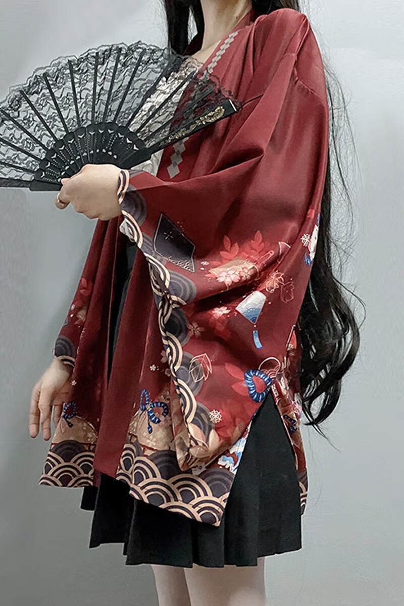 官图漫衣格遇见稻荷神晒和风羽织日式外套宽松男女开衫和服上衣2009