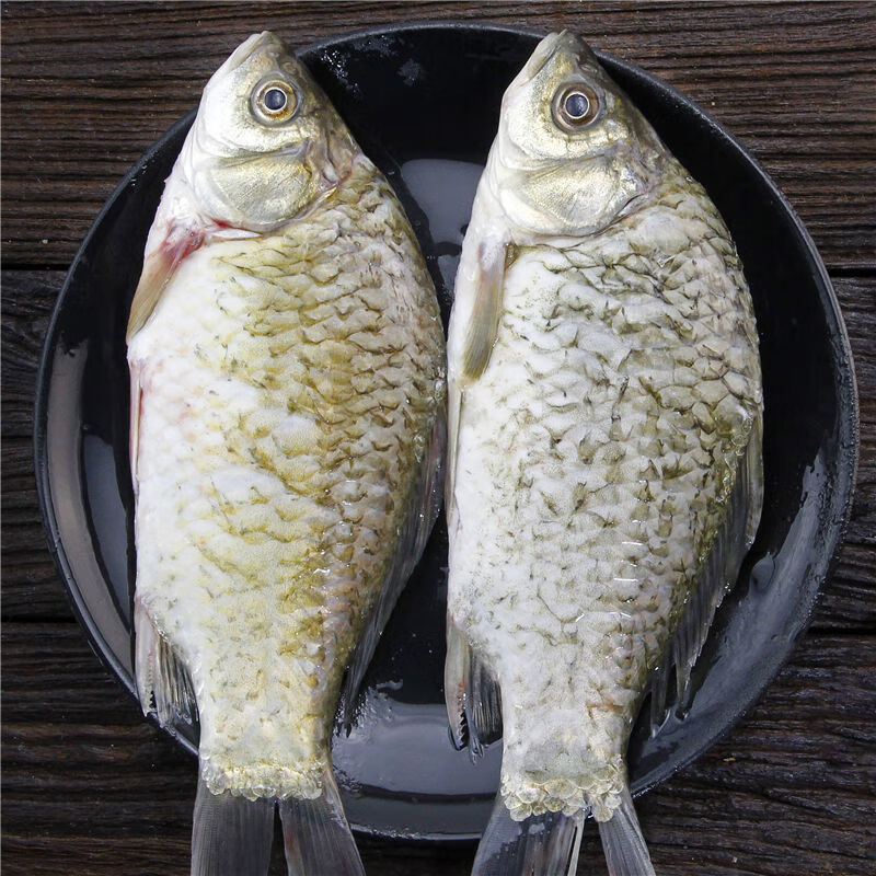 中号鲫鱼(每斤/4-6条) 去肠去鳞去腮(净重二斤装)【图片 价格 品牌