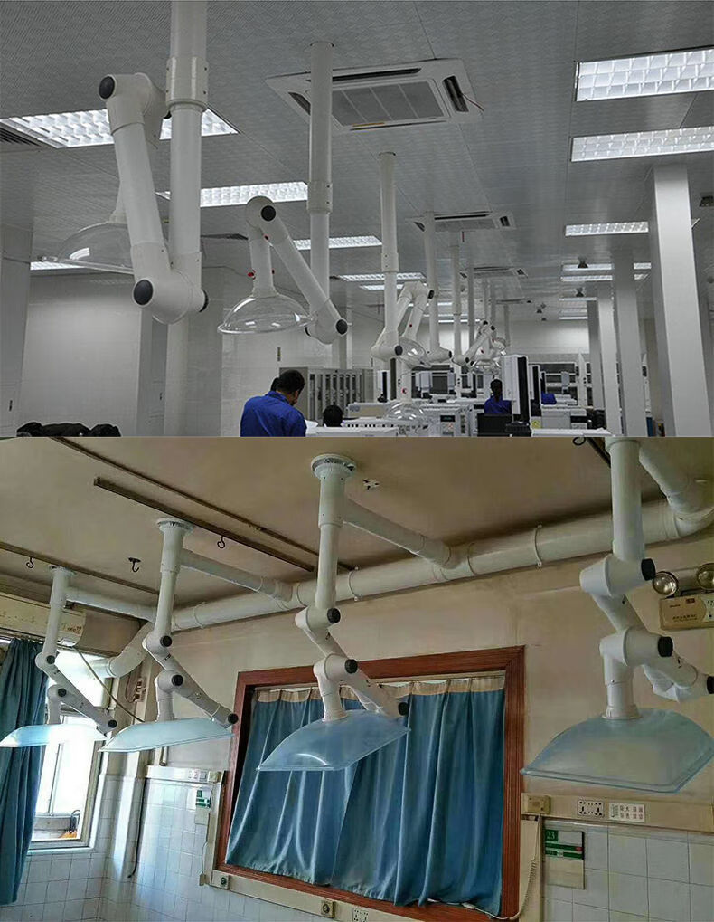 御舵五金定制适用实验室万向抽气罩pp实验台万向吸气排气关节臂艾灸