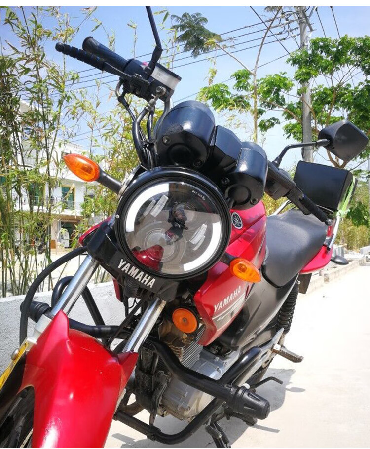 适用于雅马哈天剑铃木锐爽en125/150/250led7寸改装摩托圆大灯总成