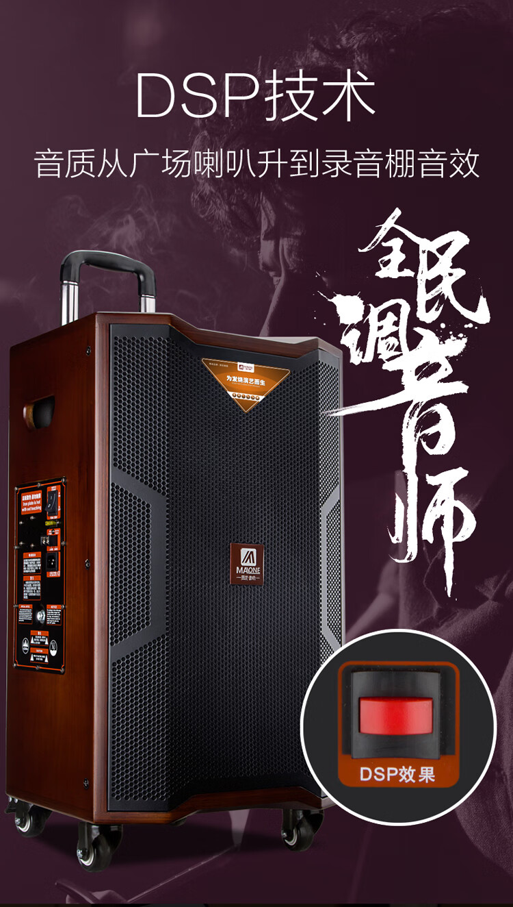 xmsjbose声擎同款美国曼龙户外音响18寸大功率蓝牙k歌吉他弹唱广场舞