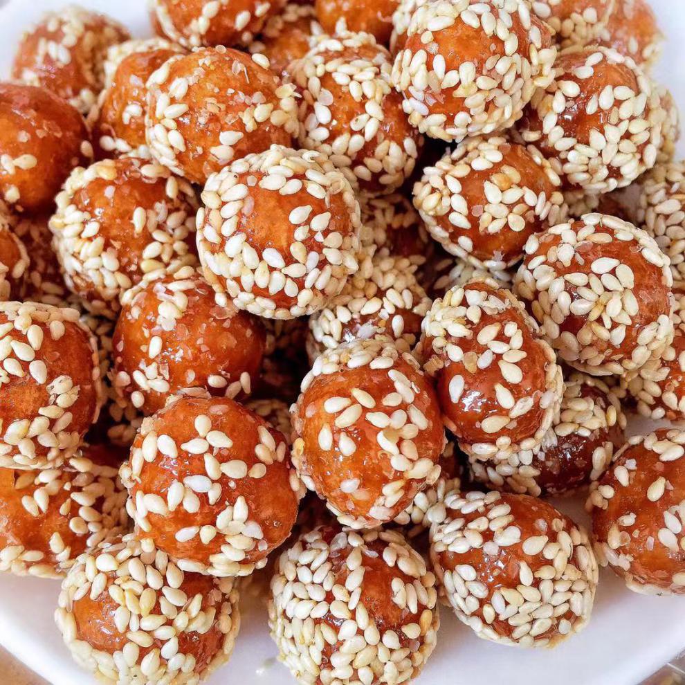 香酥芝麻果子老式白糖酥脆香甜味雪花条手工传统糕点好二哥江小脆芝麻