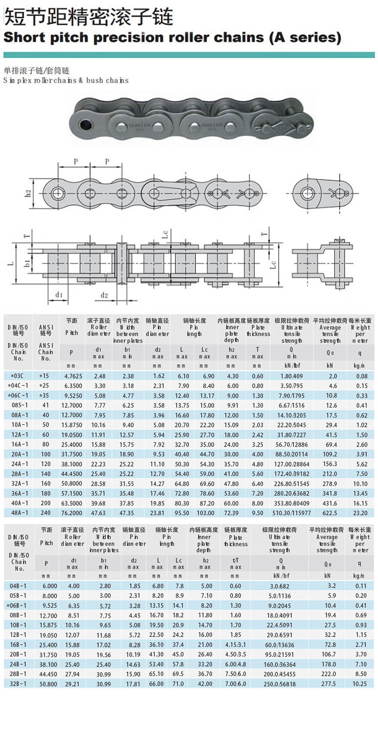 定制高品质kmc工业单双链条06b35b4008b5010a6010b12a8012b16 16a-1(1