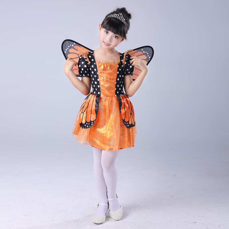 万圣节儿童服装天使精灵演出服蝴蝶花仙子衣服小红帽独角兽表演服e