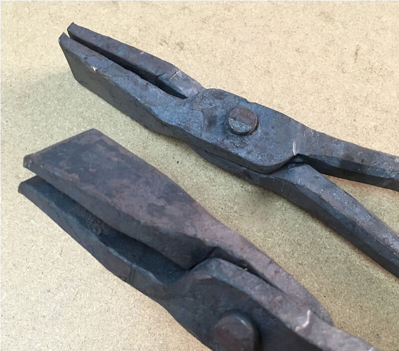 短型加粗加厚扁口钳扁嘴手工夹钳铝锭钳火钳打铁钳夹热铁钳扁咀宽口