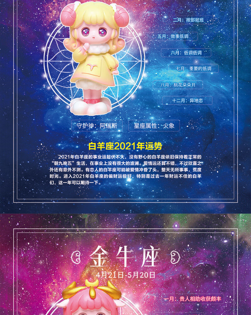 十二星座盲盒幸运盒大礼盒 十二星座盲盒玩具潮玩桌面装饰品生日礼物