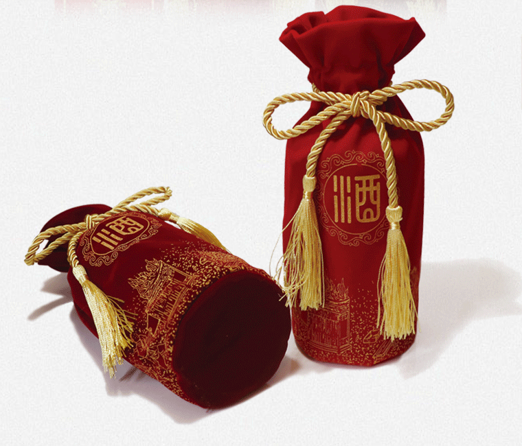 【官方旗舰】精匠 茅台镇酒瓶布袋白酒包装盒麻布帆布绒布酒袋1斤玻璃