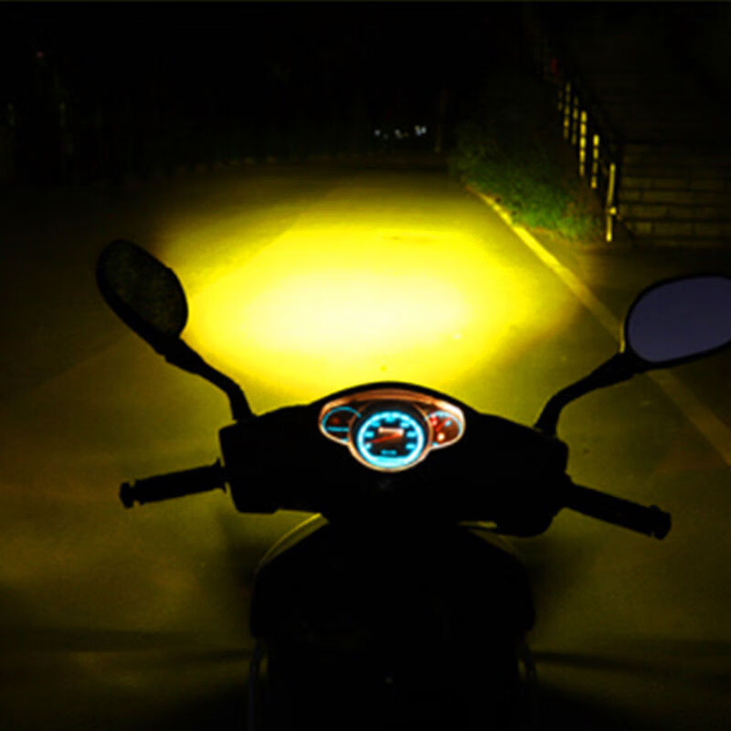 led大灯射灯摩托车射灯外置防水led爆闪大灯透镜超亮强光电动车铺路远