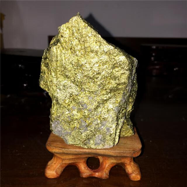 2022新款天然黄金矿石奇石观赏石头风水原石办公室客厅鱼缸摆件