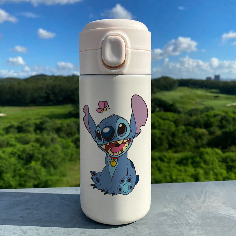 史迪仔保温杯星际史迪奇周边小巧便携迷你水杯可爱学生卡通杯子450ml