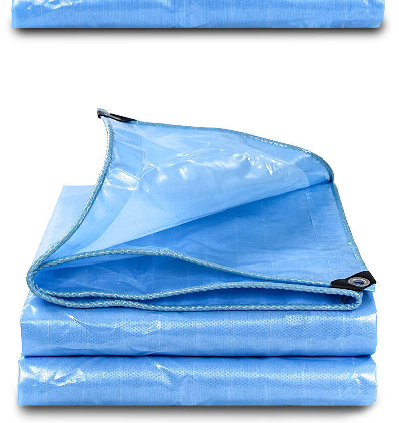 恒麦加厚耐磨超轻橡布防水雨布塑料布蓝色户外防晒遮阳布遮雨棚布现货