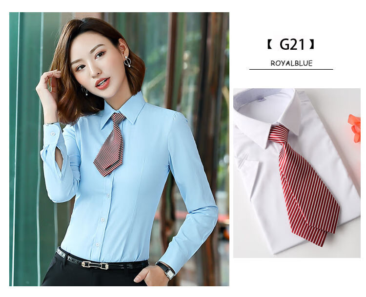 阪铭西装领带双层小领带女条纹职业领带潮流学生领带银行酒店4s店西服