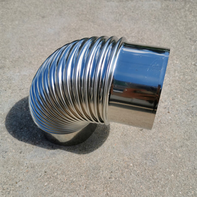 油烟机通风管道不锈钢管道不锈钢弯头90度直角弯头镀锌白铁皮弯头 100