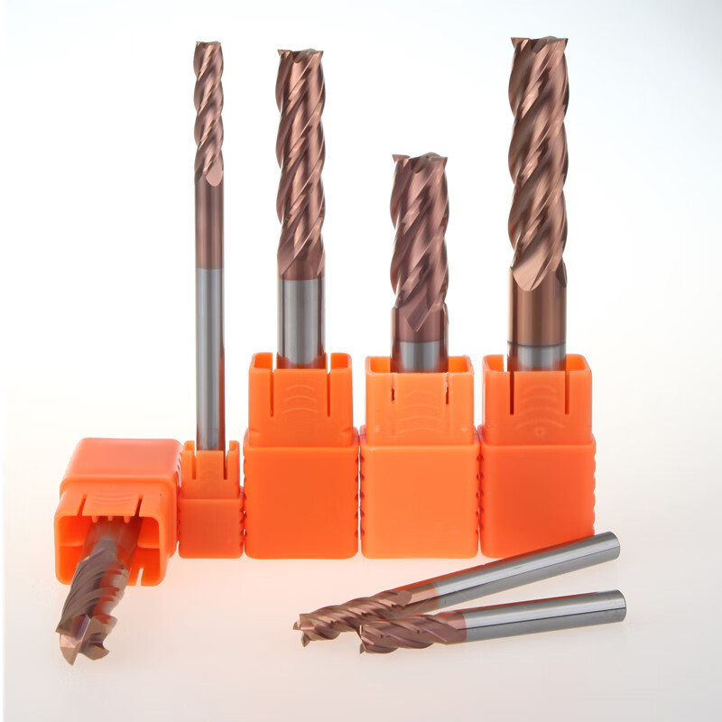 am55度古铜色钨钢涂层铣刀球头铣刀合金刀数控雕刻机成型刀r刀r2r4x8