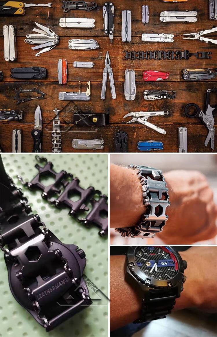 leatherman美国莱泽曼手链多功能可穿戴工具表带手环黑色窄版