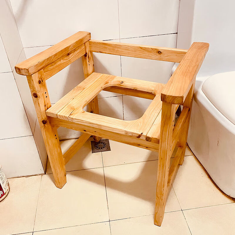 琰栎实木孕妇坐便椅坐便凳移动马桶老人座便器坐厕器加固座便椅子家用