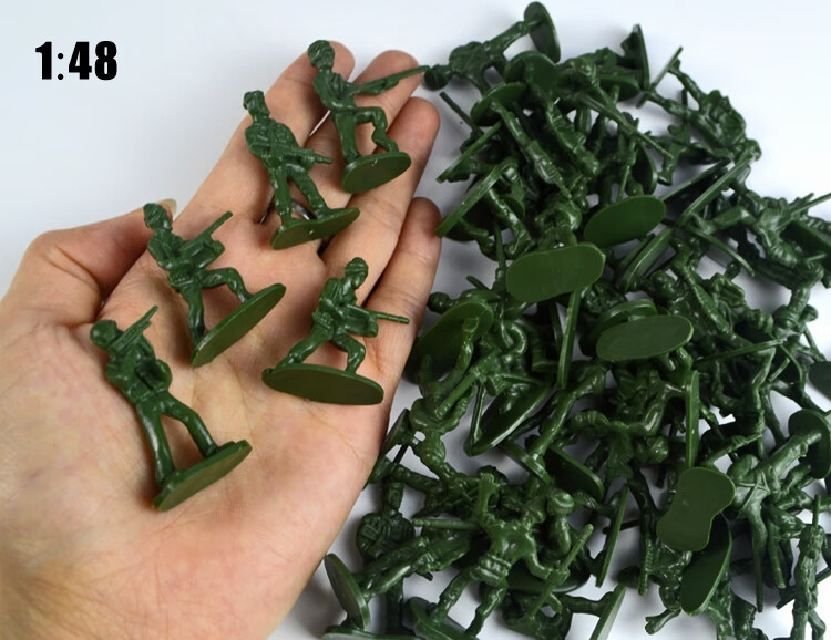 2022新款小绿人士兵兵模二战小兵人玩具模型100只士兵塑料小军人儿童