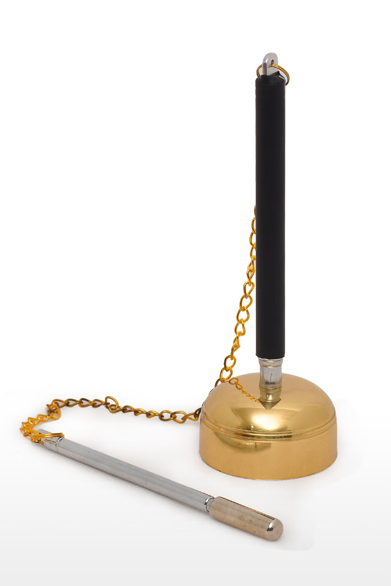 全铜引罄乐器伸缩引磬伸缩引庆长柄引磬铜罄助念法器佛堂佛教用品 小