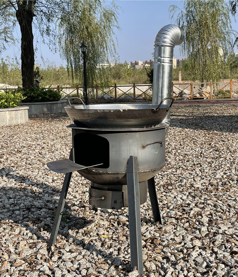 新型柴火灶新款2021款农村材灶柴火炉家用烧木柴移动室内大锅炉子