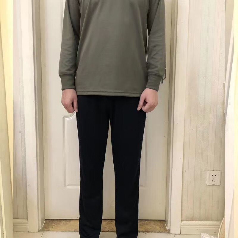 际华3543新式21长袖体能服灰绿色速干圆领衫体能服反光公发蓝魂衫 武