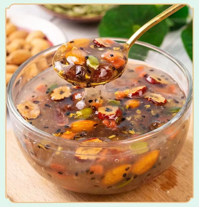 藕粉老牌子藕粉颗粒状甜味混合坚果果粒冲泡早餐华海春 【店长】2罐