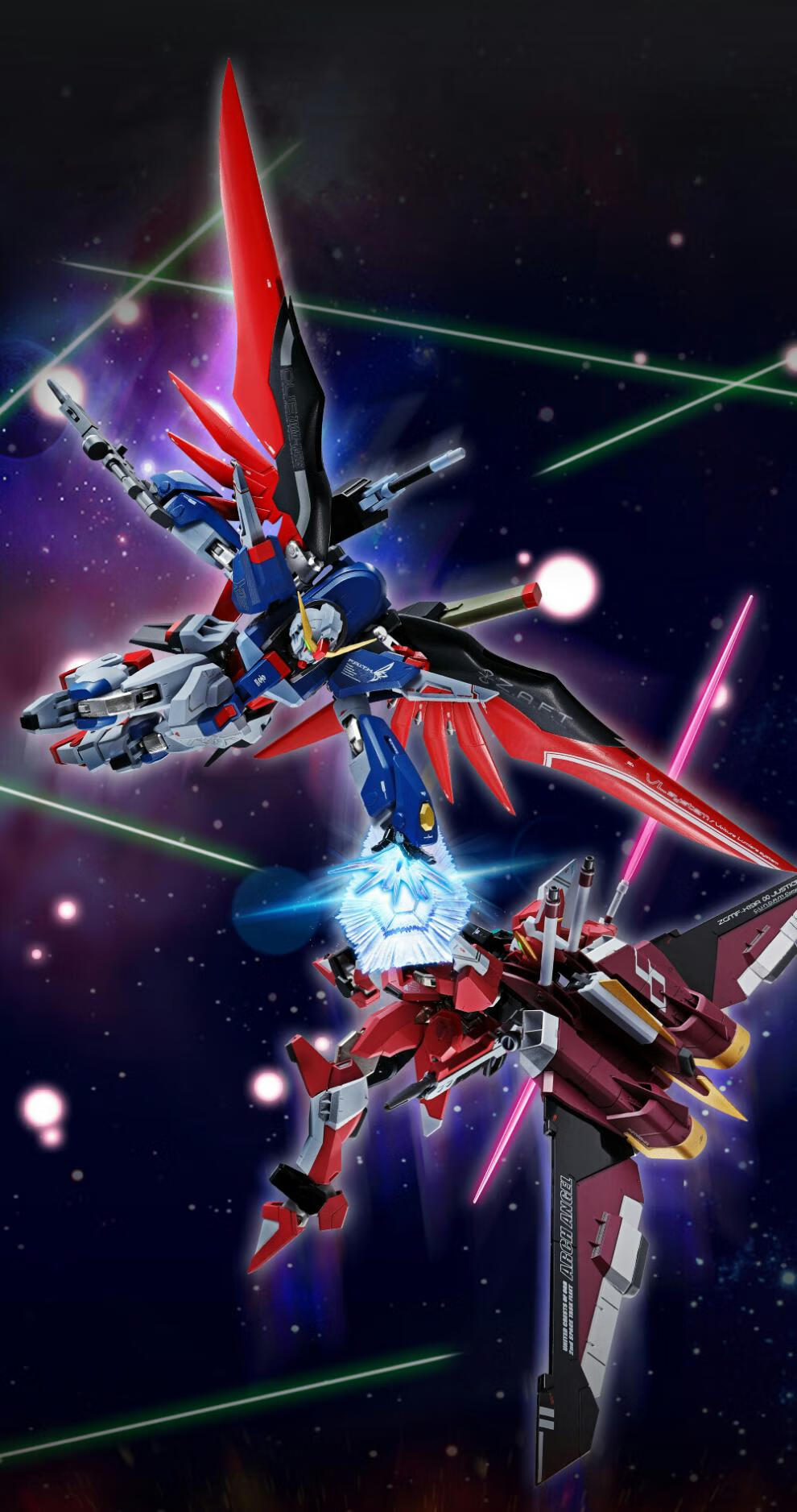 万代大班高高达模型拼装hg机动战士七剑强袭自由命运红异端手办玩具