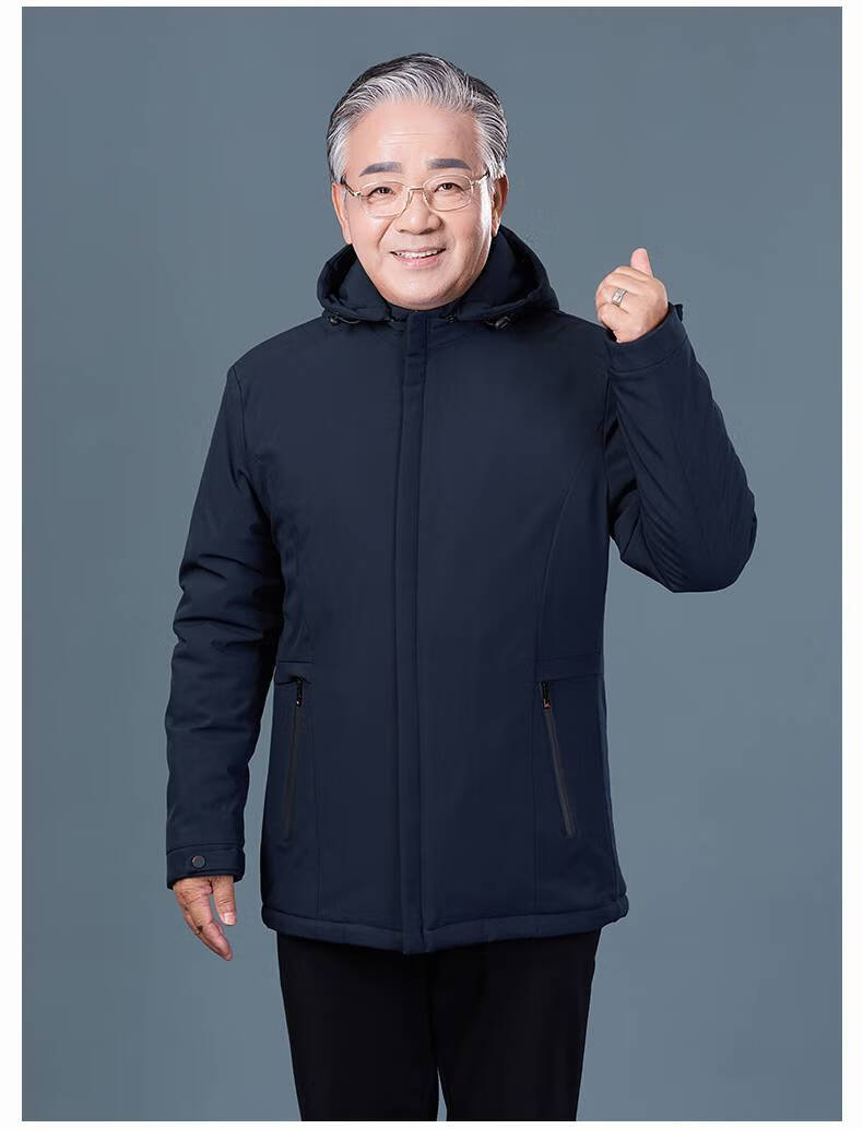 老人家老头春秋外套加厚中老年男装男爸爸老人夹克衫爷爷装秋冬装上