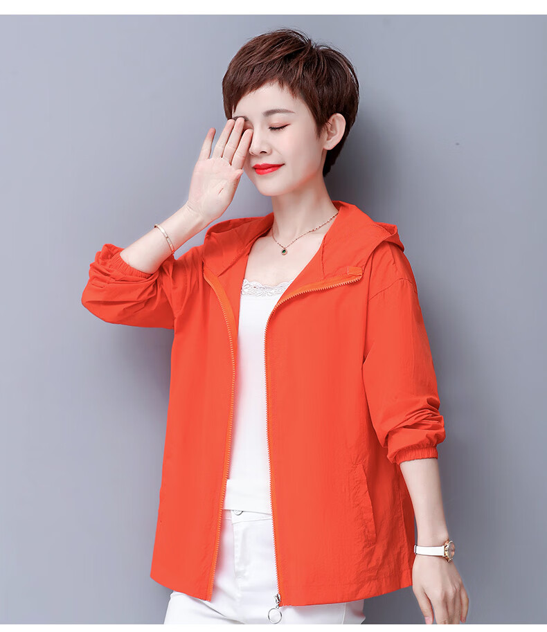 中老年人女士防晒衣妈妈夏天防晒服新款女夏季穿的薄款短外套中年妇女