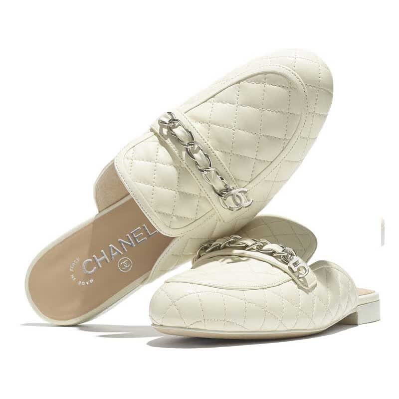 chanel香奈儿羊皮革蜜儿拖鞋跟高15mm 夏季出行同款送女朋友送老婆