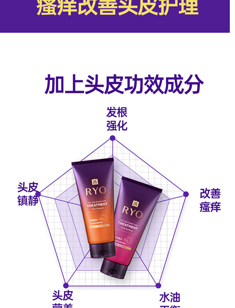 ml强韧发根柔润发丝密集莹韧适合敏感发质紫吕发膜330ml适合敏感发质