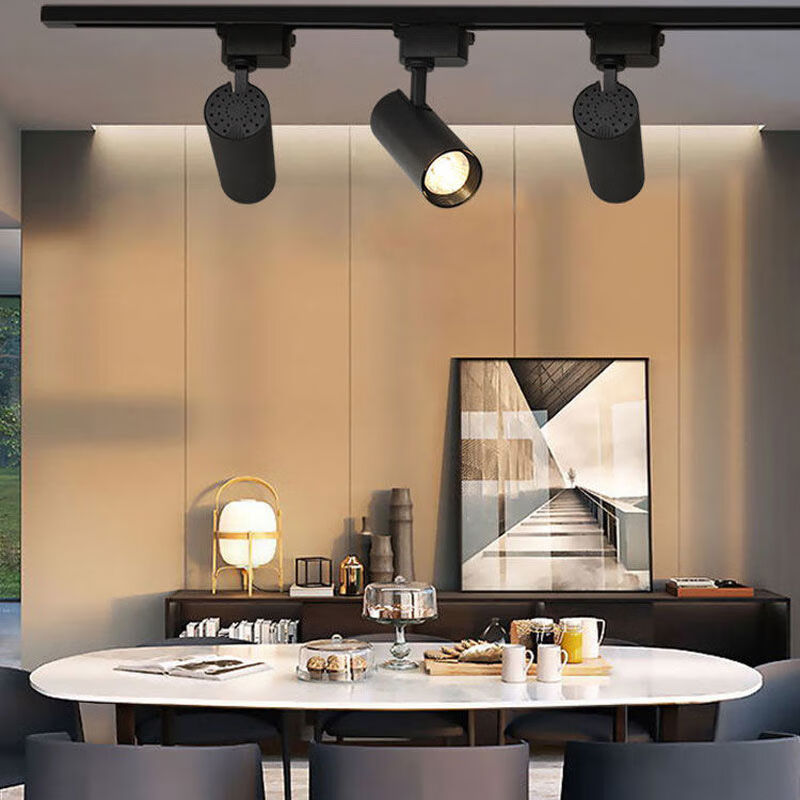 led轨道灯射灯服装店铺商场专柜展厅节能导轨灯家用客厅背景墙同款